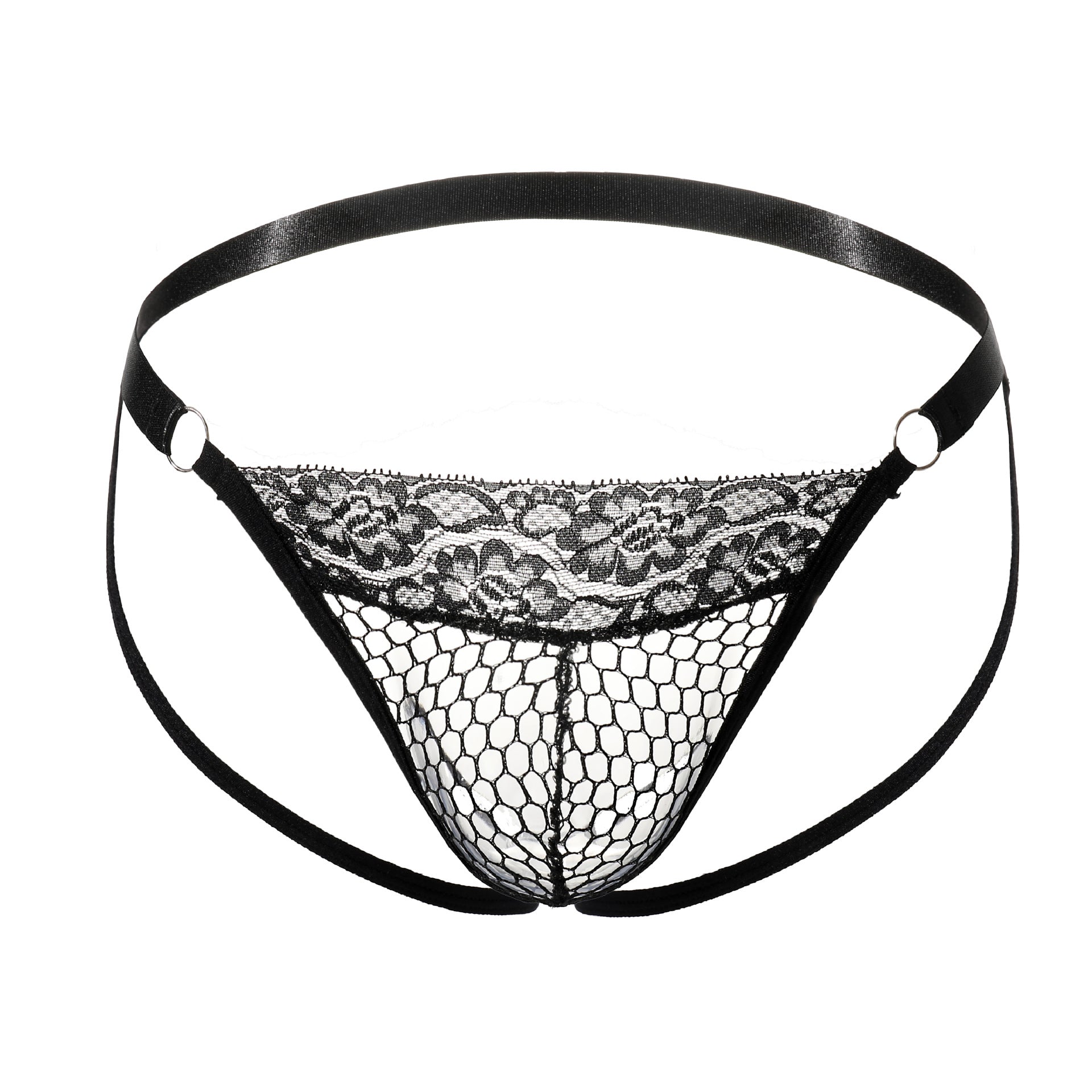 Mesh Fishnet Hollow Passion Strap Lace Pants