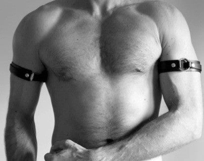 Black Leather Body Restraint Straps