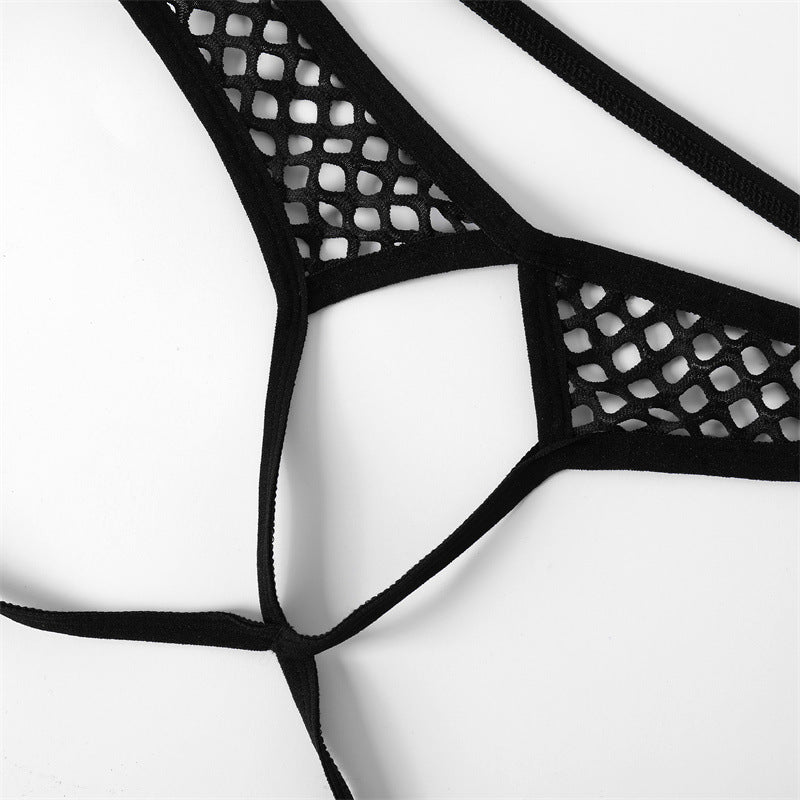 Mesh Hollow Free Bed Teasing Fishing Net Thong