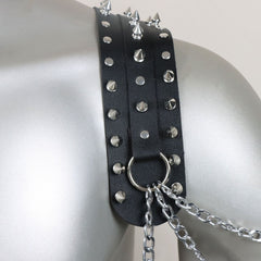 Punk Riveted Exaggerated Shoulder Straps