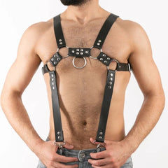 Leather Bondage Suspender Belt