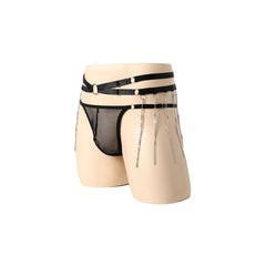 Perspective Hollowed-Out Chain Low Waist Panties