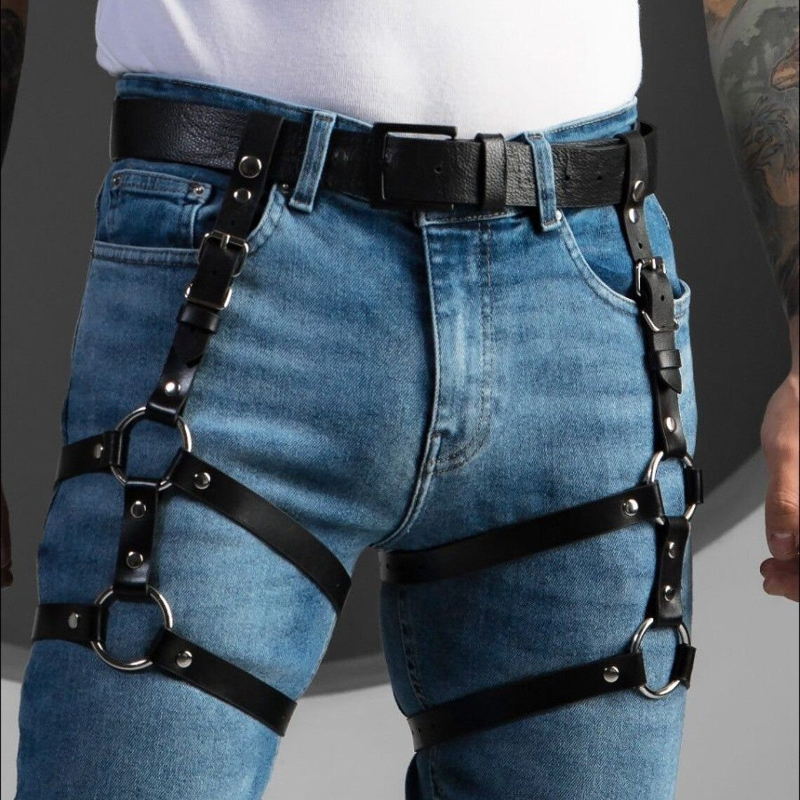 Leather Leg Ring Thigh Strap Garter