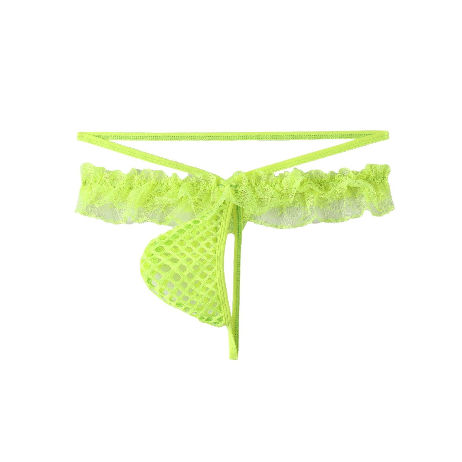 Mesh Lace Splicing Low Waist Strap Briefs