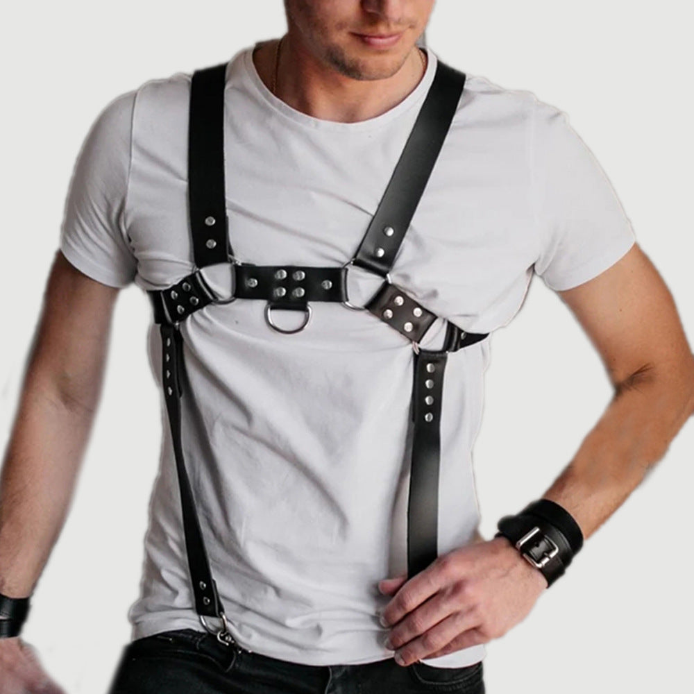 Leather Bondage Suspender Belt