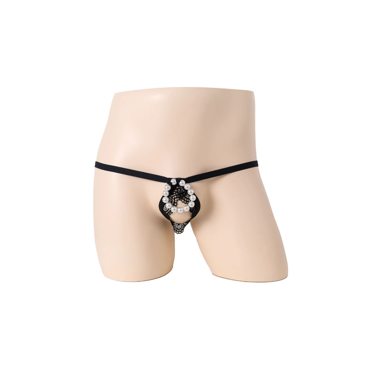 Bead Chain Pearl Hollow Perspective Underwear