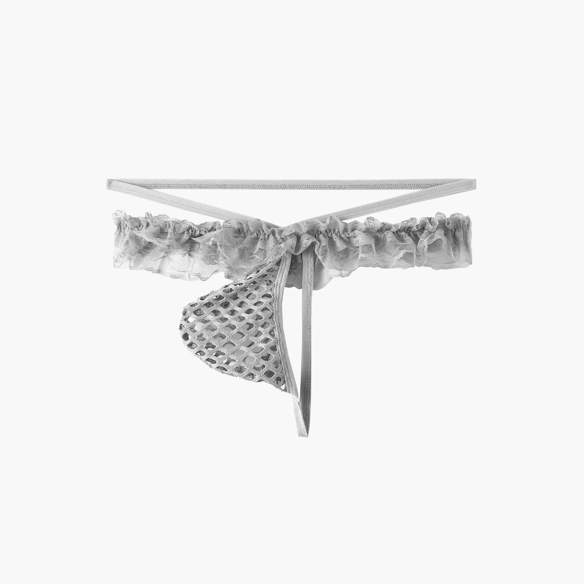Mesh Lace Splicing Low Waist Strap Briefs