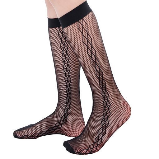 Jacquard Tube Style Hollow Fishnet Bodystocking