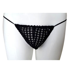 Black hollowed-out T-panties Mesh Magic