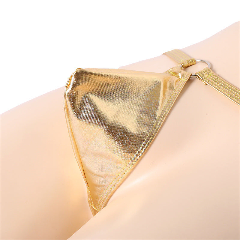 Ring Design Glossy Low Rise Thong