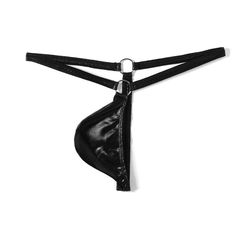 Ring Design Glossy Low Rise Thong