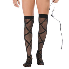 Strap-On Compatible Printed Stocking