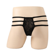 Pearl Accent Quadrangle Hollow Underwear