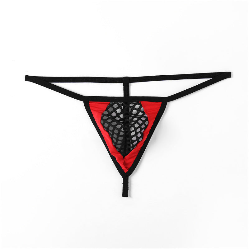 Hollow Mesh Color Breathable Thong