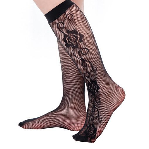 Jacquard Tube Style Hollow Fishnet Bodystocking