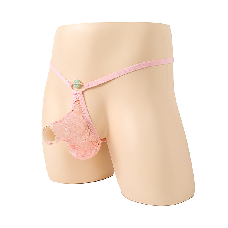 Ribbon Lace Half-Pack Safety Buckle T-Pants