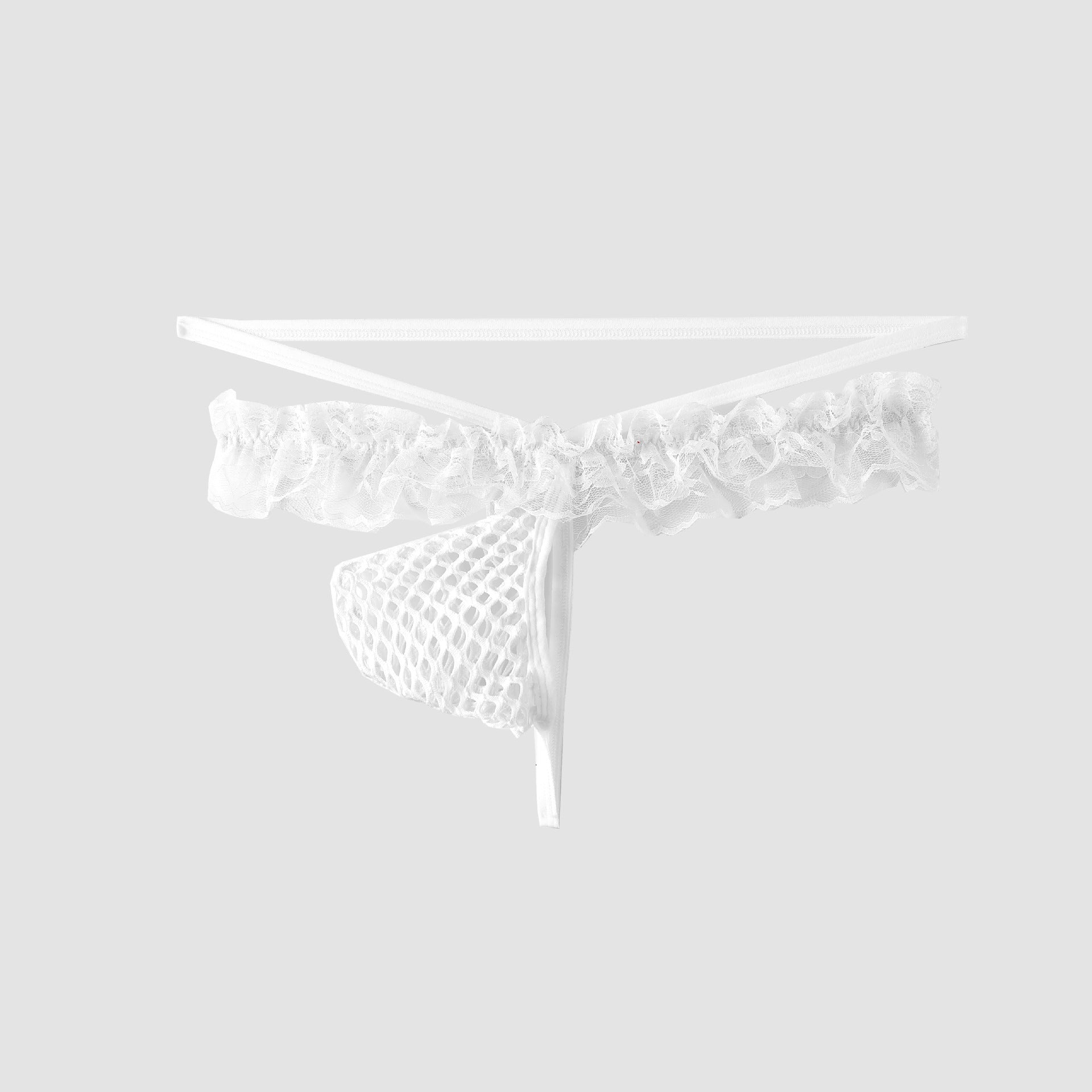 Mesh Lace Splicing Low Waist Strap Briefs