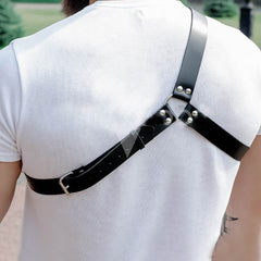 Vintage PU Strap Warrior Bondage Vest