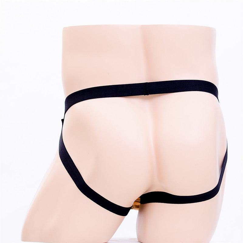 Tiger Print Hollowed-Out Black Thong