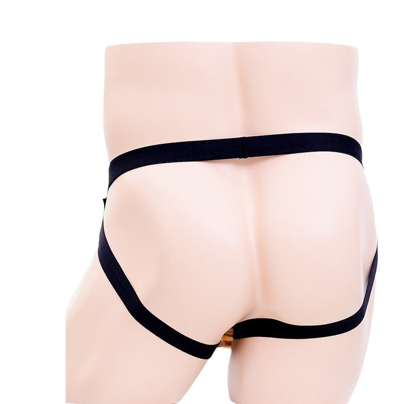 Tiger Print Hollowed-Out Black Thong