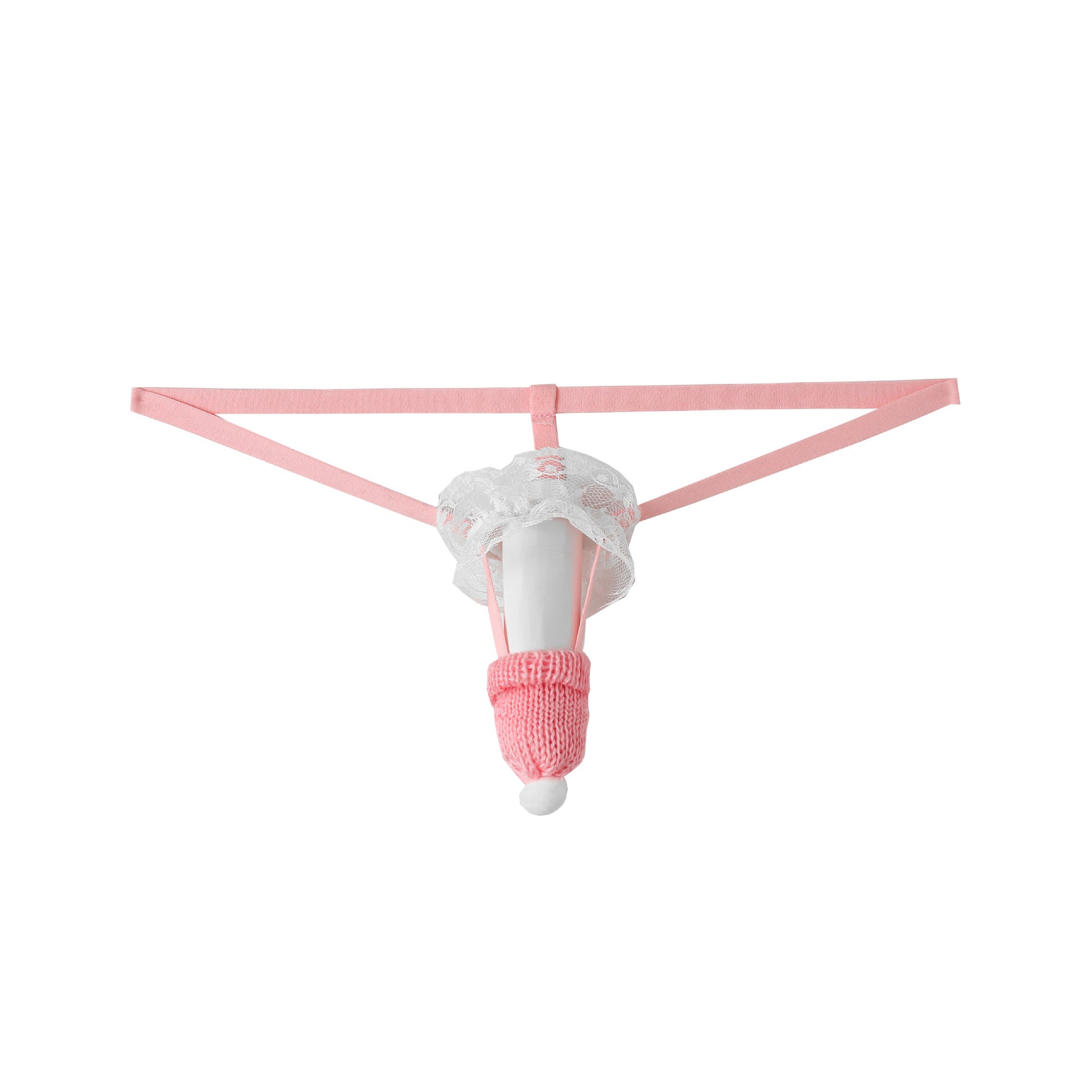Christmas Hat Lace Strap Panties