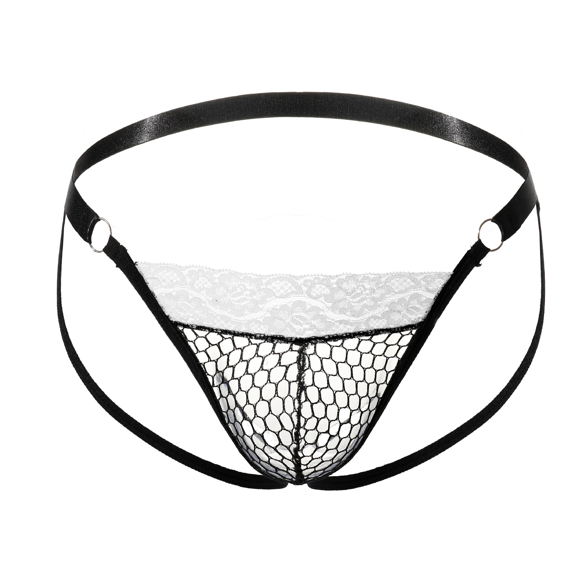 Mesh Fishnet Hollow Passion Strap Lace Pants