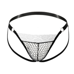 Mesh Fishnet Hollow Passion Strap Lace Pants