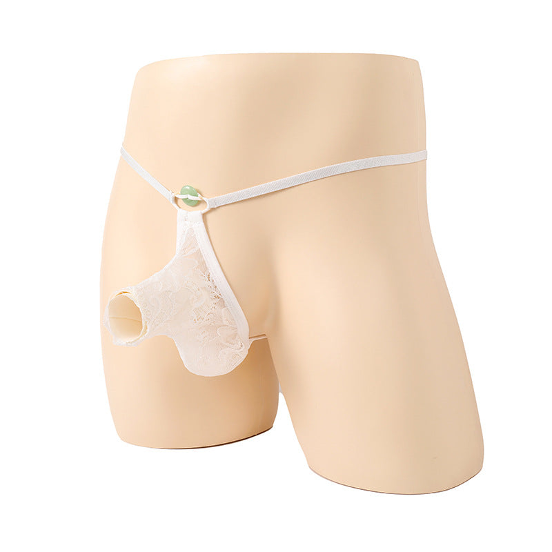 Ribbon Lace Half-Pack Safety Buckle T-Pants