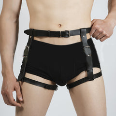 Bondage Leather Leg Restraint Set