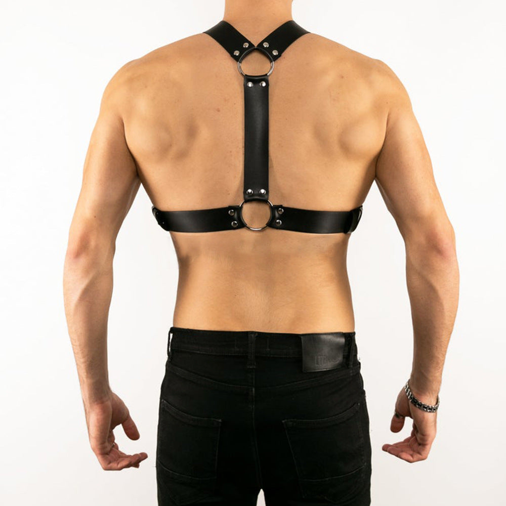 Hollowed Leather Bondage Straps Clothing