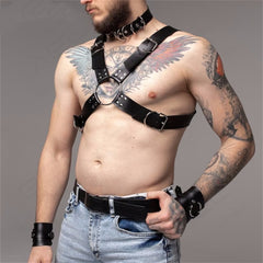 Macho Leather Bondage Bundling Clothing