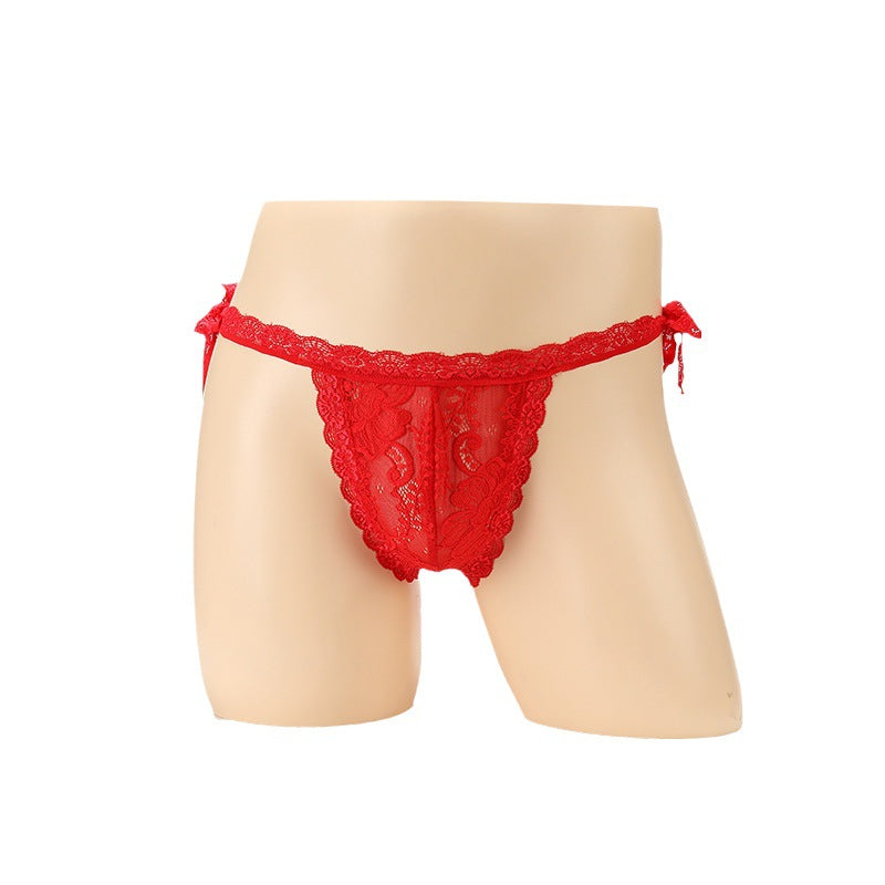 Transparent Low Waist Strap Nightclub Briefs