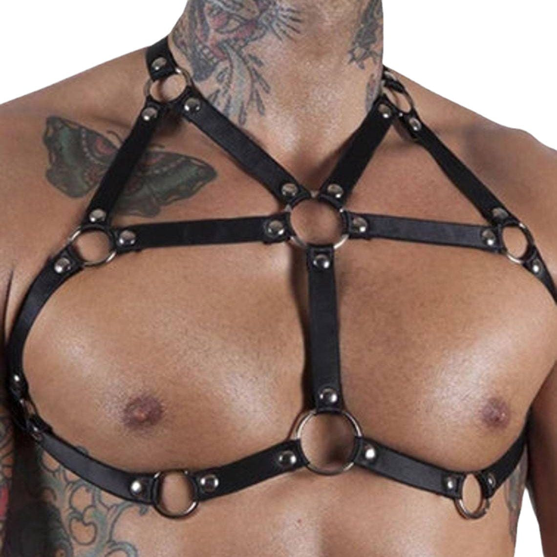Hip Hop Punk Leather Bondage Vest