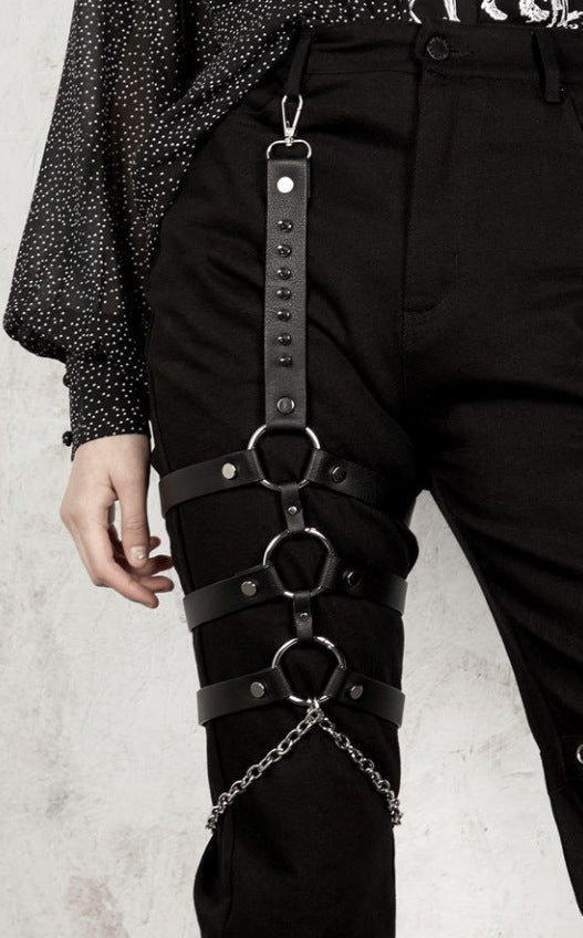 Punk Rock Leather Thigh Straps