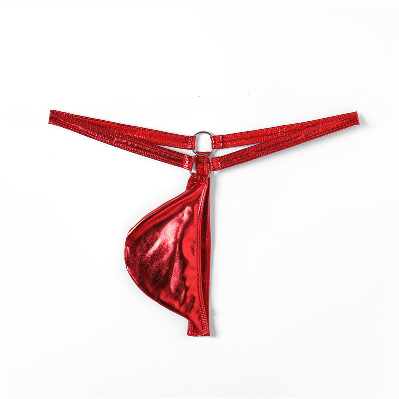 Ring Design Glossy Low Rise Thong