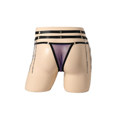 Perspective Hollowed-Out Chain Low Waist Panties