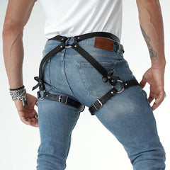 Bondage Leather Leg Restraint Set