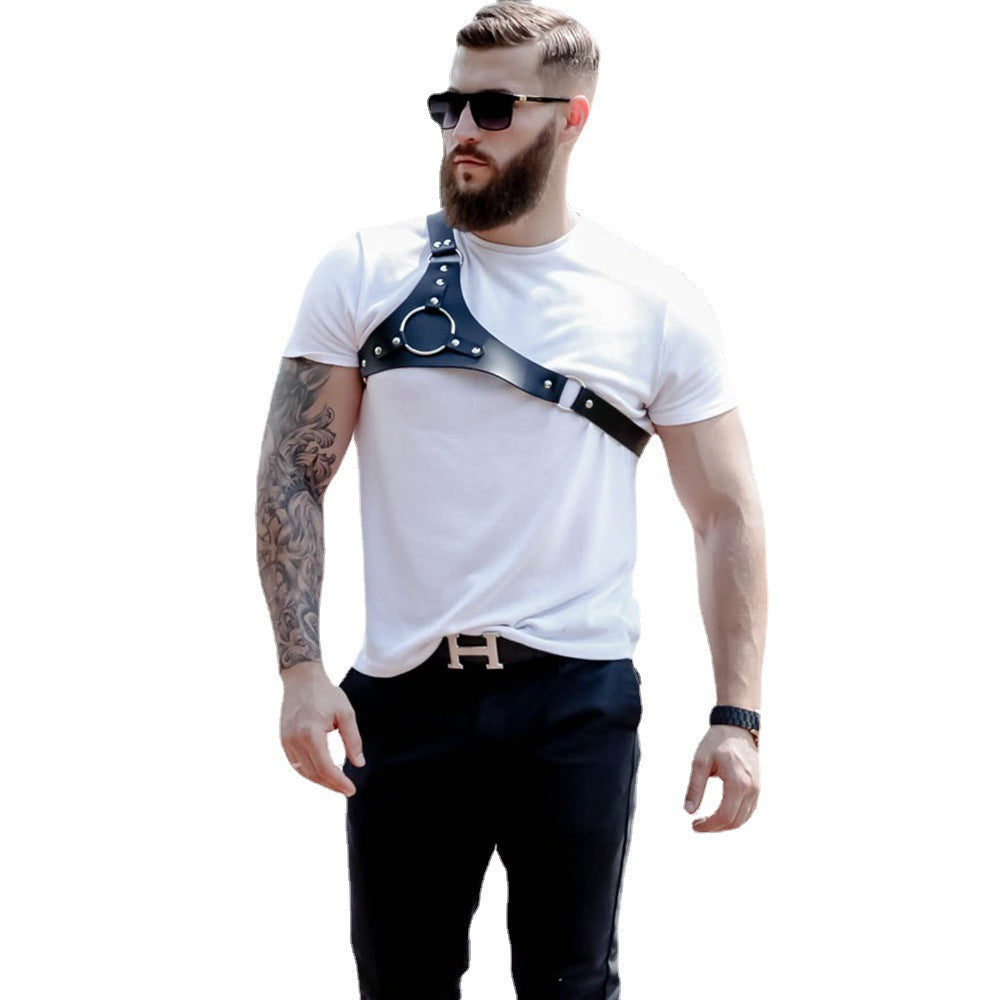 Vintage PU Strap Warrior Bondage Vest