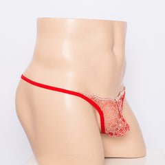 Lace Perspective Mesh U-Bag Thong
