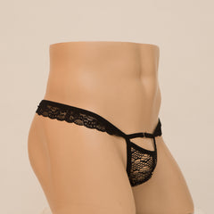 See-through angel shape lace brief