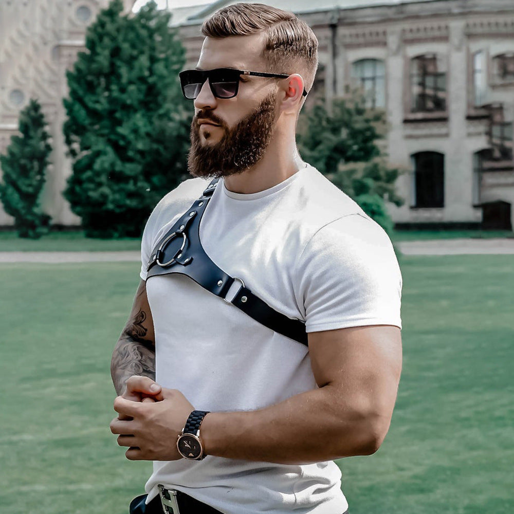 Vintage PU Strap Warrior Bondage Vest