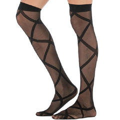 Strap-On Compatible Printed Stocking