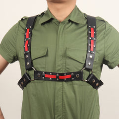 Multi-Rivet Double Ring Chest Strap