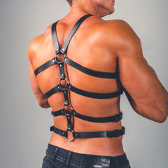 Red Multi-Layer Leather Arm Shoulder Strap