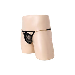 Lace See-Through Golden Ring Hollow T-Pants