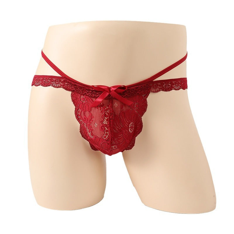 Hollow Lace Quadrangle Thong