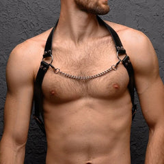 Punk Bundled Chain Chest Strap