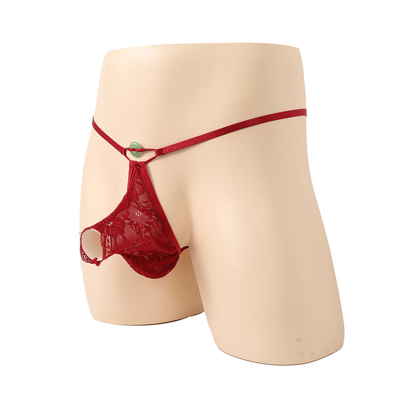 Ribbon Lace Half-Pack Safety Buckle T-Pants