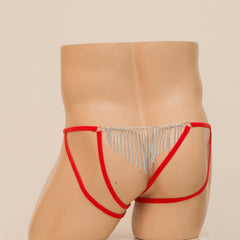 Bow Lace Mesh Chain Transparent Underwear