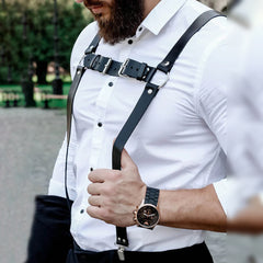 Leather Chain Shoulder Straps